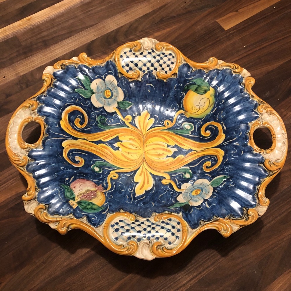 Handcrafted Italian serving bowl